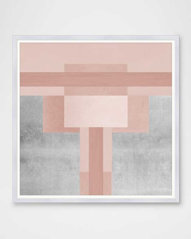 "Silver Maze 3" Framed Giclee